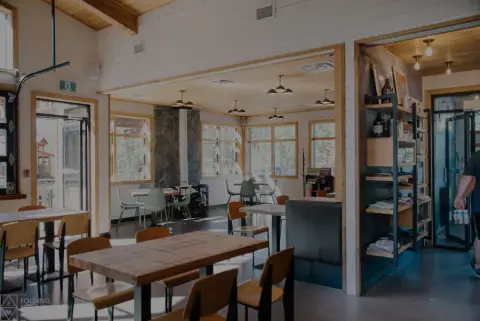 Inside the Folding Mountain Brewing taproom