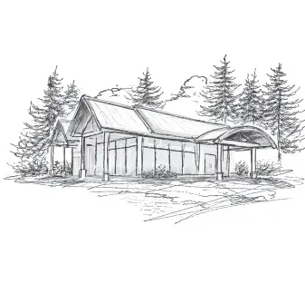 An artist sketch of the Foragers building