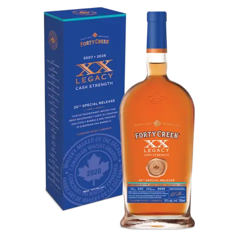 XX Legacy premium limited-edition Canadian whisky by Forty Creek including premium bottle and box