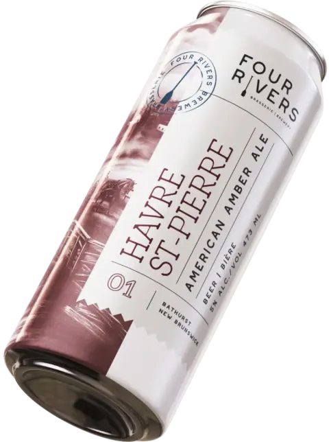 Can of Four Rivers Havre St-Pierre amber ale