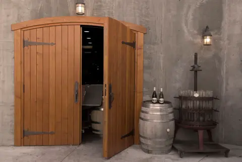 The wine cave at Foxtrot Winery