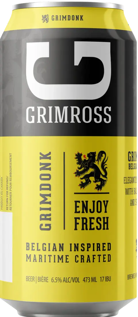 Can of Grimross Grimdonk Belgian blonde