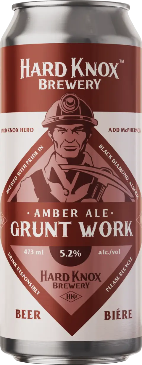 Hard Knox Grunt Work Amber Ale can