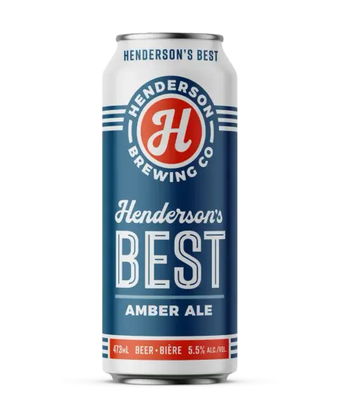 Can of Henderson's Best amber ale