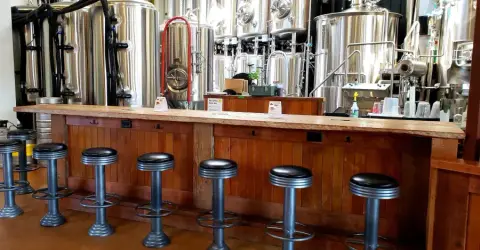 Herald Street Brew Works tasting room bar