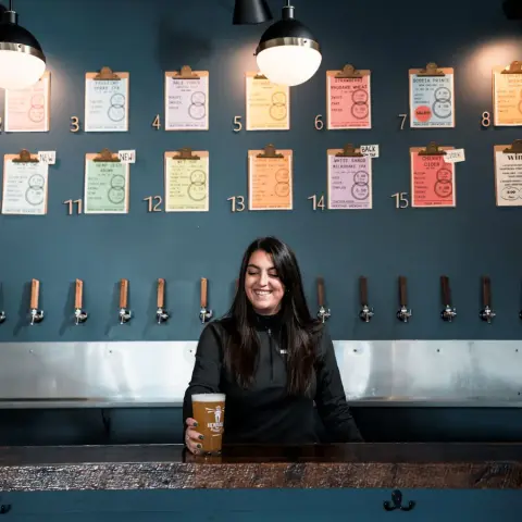 Heritage Brewing taproom in Yarmouth