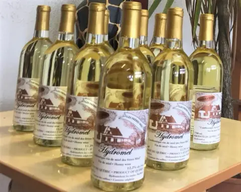Bottles of Les Frères Miel hydromel