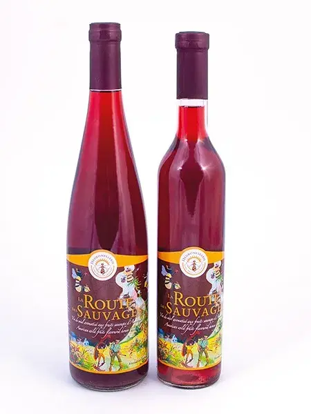 Bottle of La Route des sauvages mead