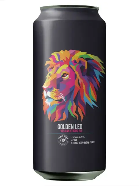 Golden Leo Belgian Strong Ale can