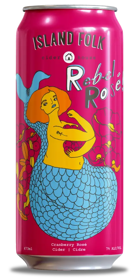 Island Folk Rebel Rosé cider can