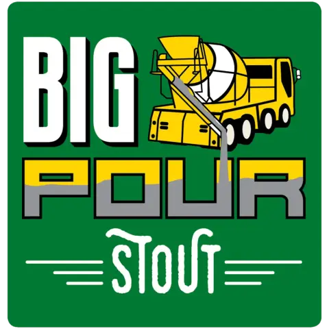 Big Pour Stout label