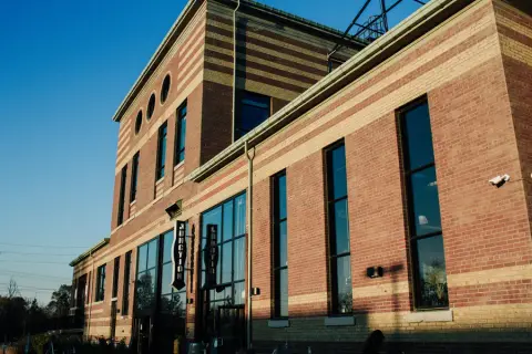 Exterior of the Junction Craft brewery in a restored 1930s incinerator