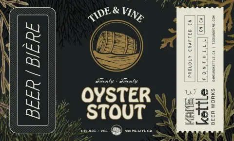 Kame & Kettle Oyster Stout label