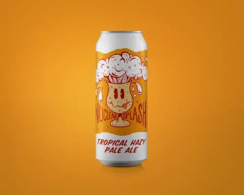Can of Kettle River Nuclear Splash tropical hazy pale