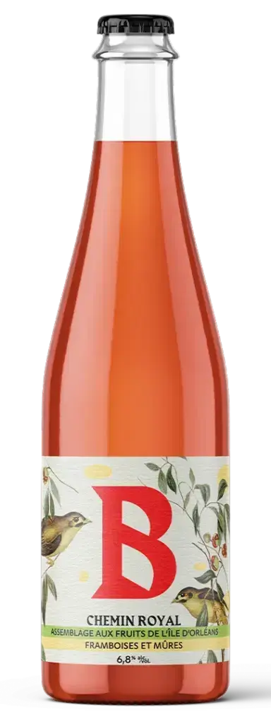 Bottle of Chemin Royal fruit beer from La Barberie