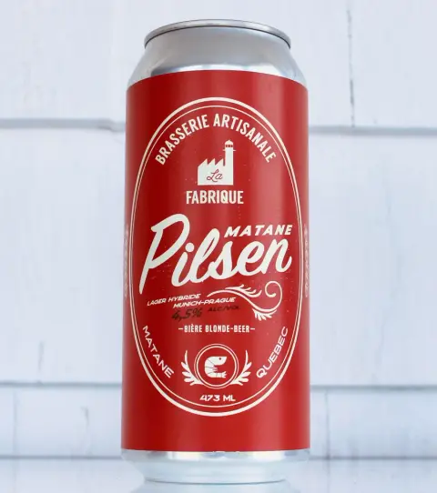 Can of La Fabrique Matane Pilsen lager