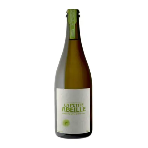A bottle of La Petite Abeille Sparkling Apple & Pear Cider