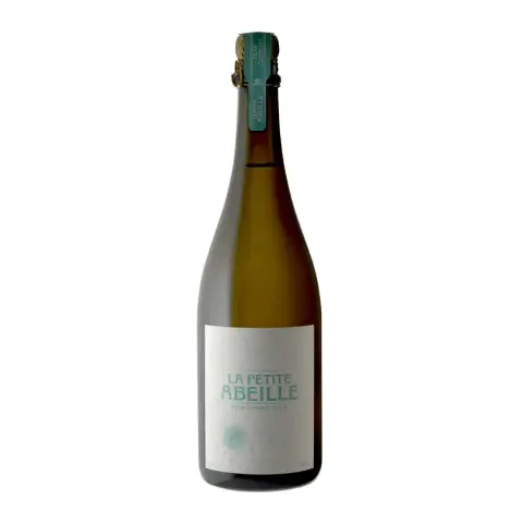 A bottle of La Petite Abeille pear cider
