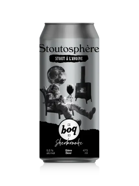 Can of Le Boq Stoutosphère oatmeal stout