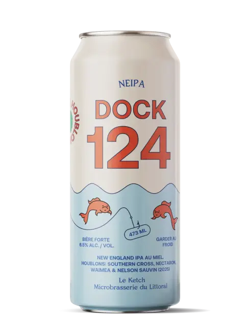 Label art for Le Ketch Dock 124 honey New England IPA