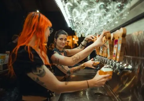 Brewtique and taproom at Les Brasseurs du Petit-Sault in Edmundston