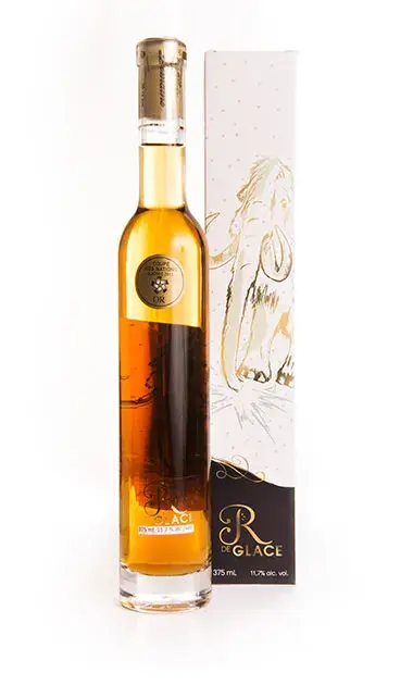 Bottle of R de glace ice cider