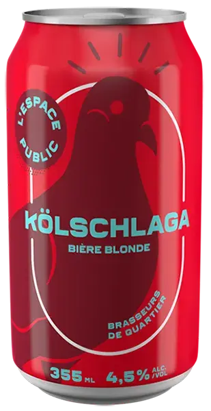 Can of Kölschlaga blonde from L'Espace Public