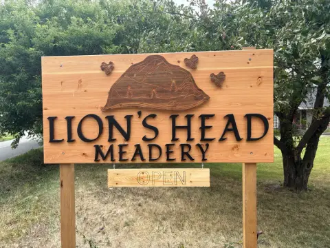 Lion's Head Meadery open sign