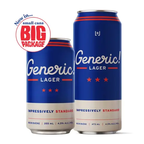 Cans of Little Brown Jug Generic! Lager