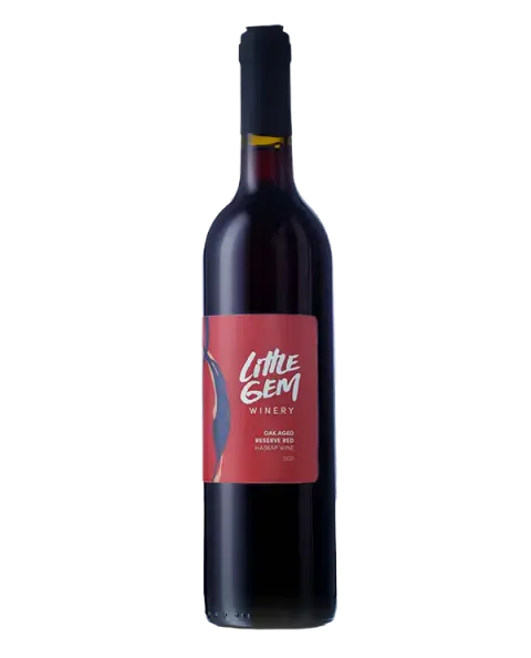 A bottle of Little Gem Oak Aged Reserve Red