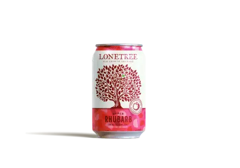 Can of Lonetree Apple Rhubarb Cider
