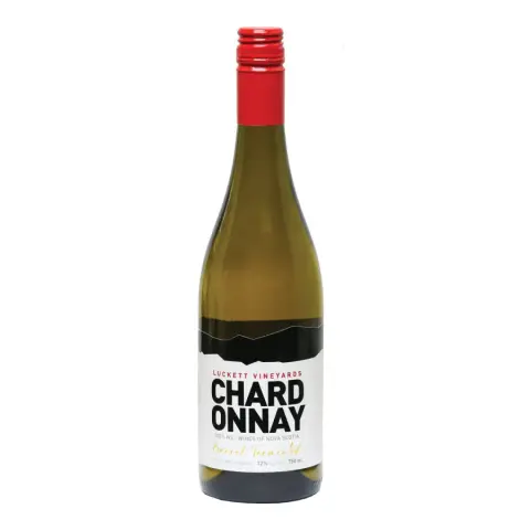 Bottle of Luckett Vineyards Barrel Fermented Chardonnay, Wines of Nova Scotia