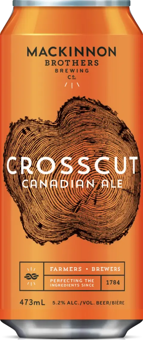 A can of MacKinnon Brothers Crosscut Canadian Ale