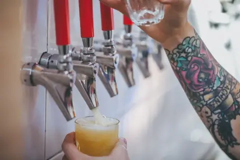 Pouring from the taps at Main St. Brewing