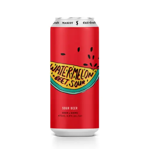 A can of Mascot Watermelon Beet Sour