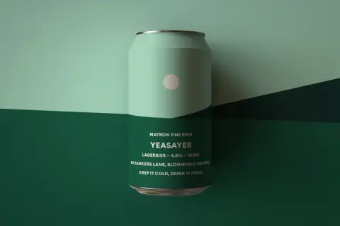A can of Matron Yeasayer Lagerbier