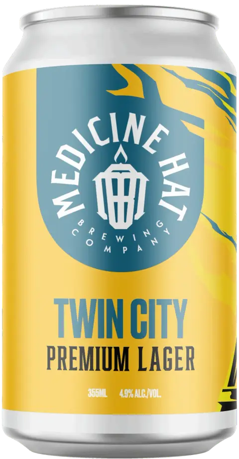 A can of Medicine Hat Brewing Company Twin City Lager