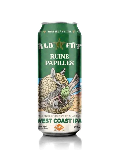 A can of À la Fût Ruine Papilles West Coast IPA