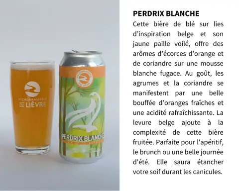 Perdrix blanche wheat beer