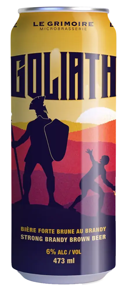 Goliath brown ale can