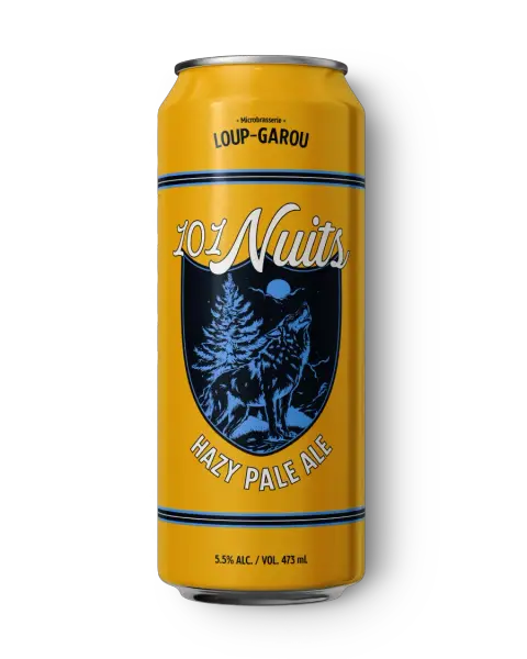 Can of 101 Nuits Hazy Pale Ale from Microbrasserie Loup-Garou