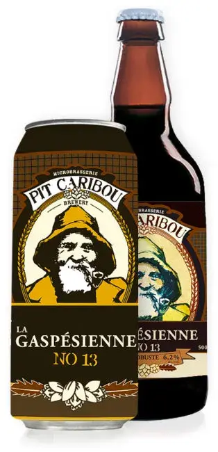 Can of Pit Caribou La Gaspésienne #13 robust porter