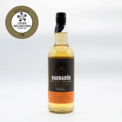 Bottle of Ragnarök whisky-barrel-aged mead