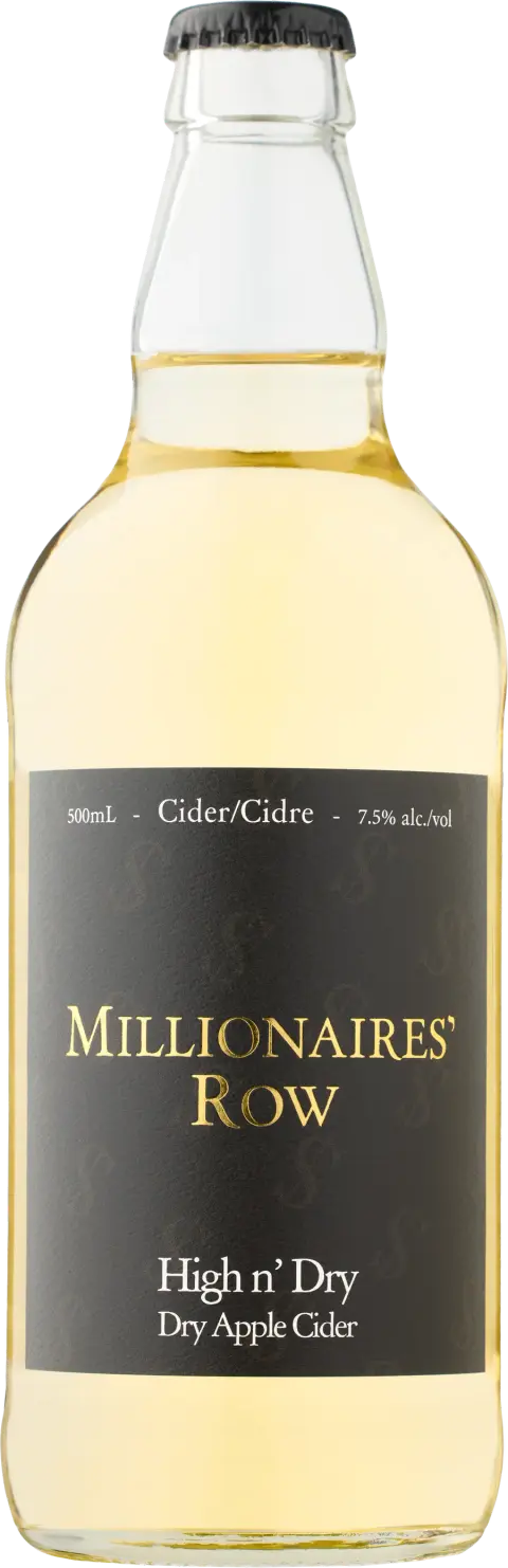 A 500 ml bottle of Millionaires' Row apple cider