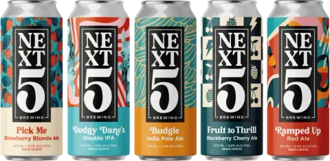 Next 5 Brewing cans