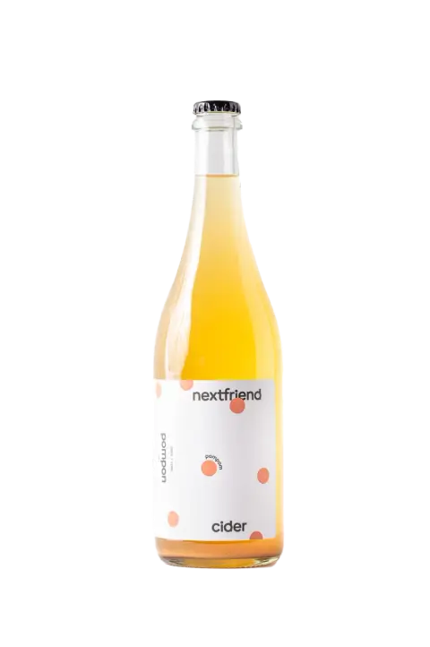 Next Friend Pompom cider bottle