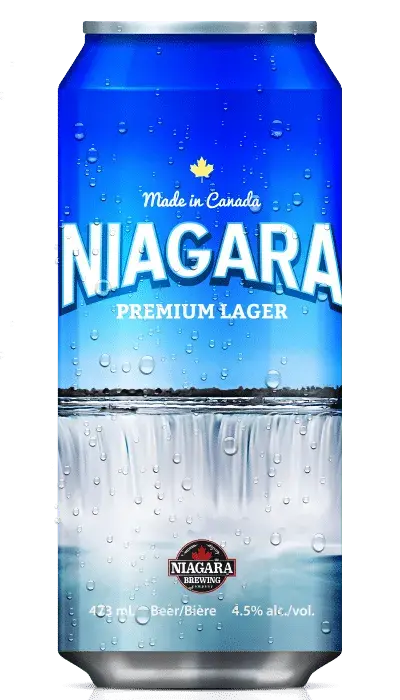 A can of Niagara Premium Lager