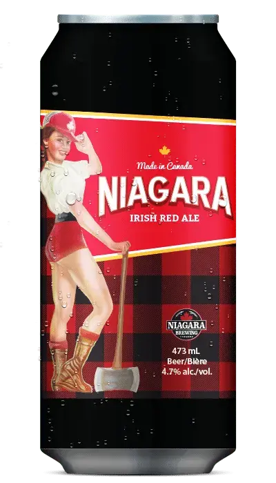 A can of Niagara Brewing Company Irish Red Ale