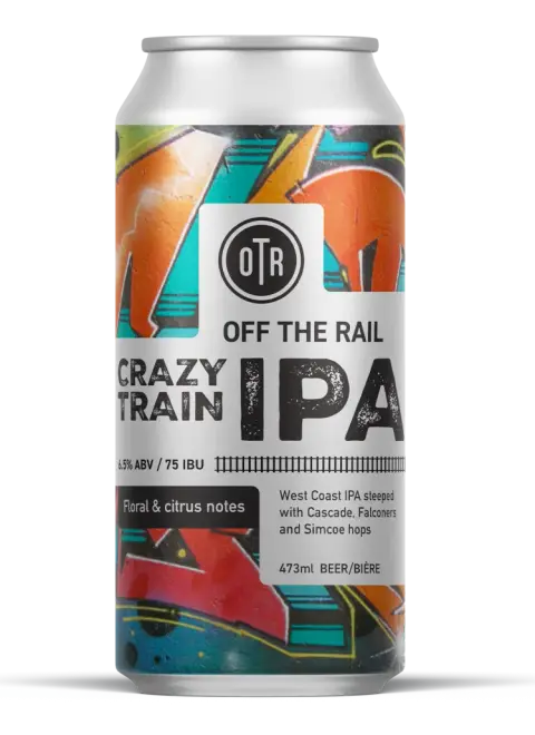 Off The Rail Crazy Train IPA can