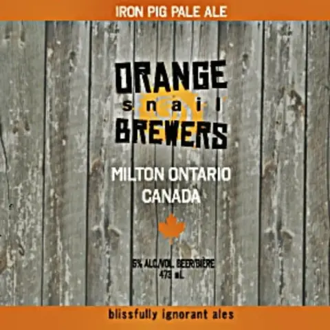 Orange Snail Iron Pig blonde ale